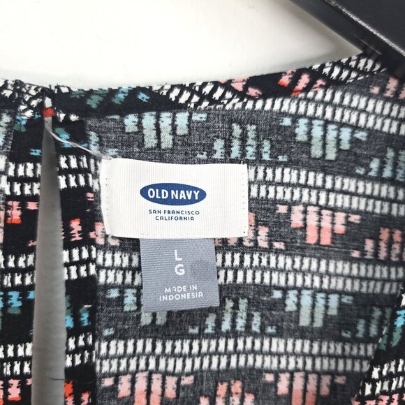 Old Navy Orange Black Green Aztec Print Sleeveless Romper - Picture 5 of 9